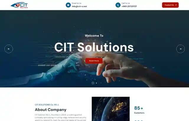 Desktop view of CIT website.