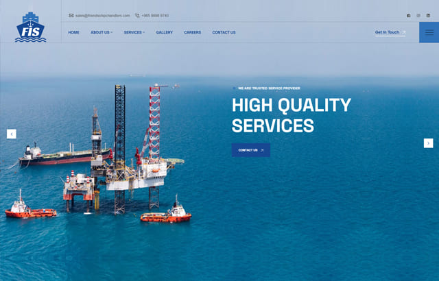 Desktop view of FIS Website