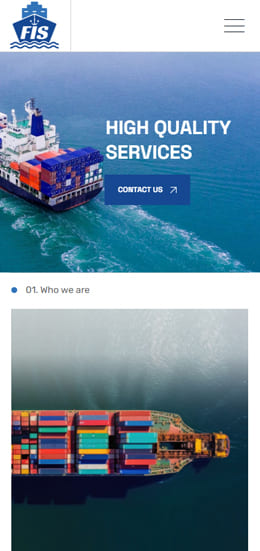 Mobile view of FIS Website