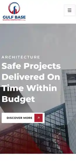 Mobile view of Gulf Base website. 