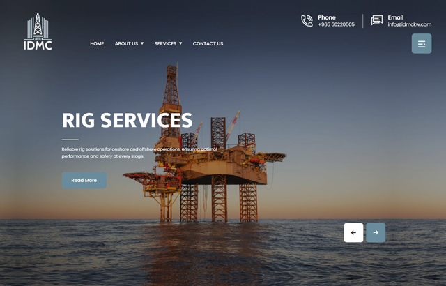 Desktop view of IDMC website