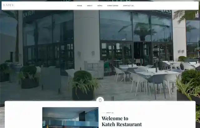Desktop view of kateh website. 