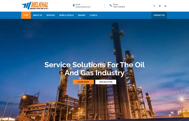 desktop view of melkhal website