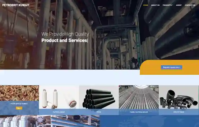 Desktop view of petrobit website.