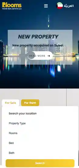 Mobile view of tamcapital website.