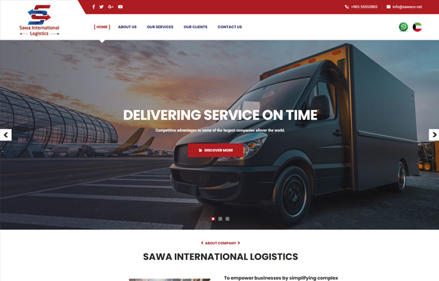 desktop view of Sawa website
