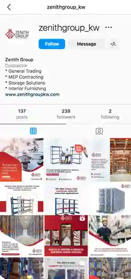 Mobile view of Zenith  website.